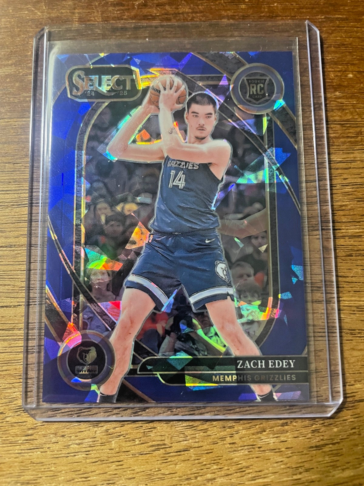 ZACH EDEY 2024-25 Panini Select #280 Courtside Blue Cracked Ice Prizm RC 🔥