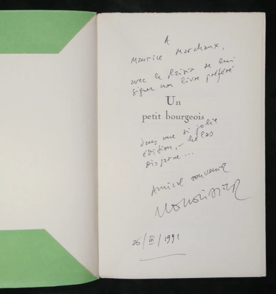 François Nourissier - Un petit bourgeois - EO 1/162 - Envoi signé - 1963 - Photo 3/4