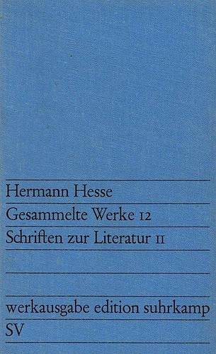 Hesse, Hermann: Gesammelte Werke, Teil: Bd. 12., Schriften zur Literatur Hermann - 第 1/1 張圖片