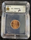 FIERY 🔥1987-D Lincoln Cent ICG MS68 RD (Red) Austin Hutto Signature Small Cent — photo 3