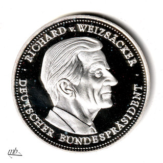 BRD Silbermedaille 1989 Richard v. Weizsäcker PP 468