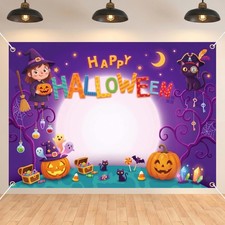 Halloween Photography Backdrop 59x39in, Wall Decorations Background Photo Booth.