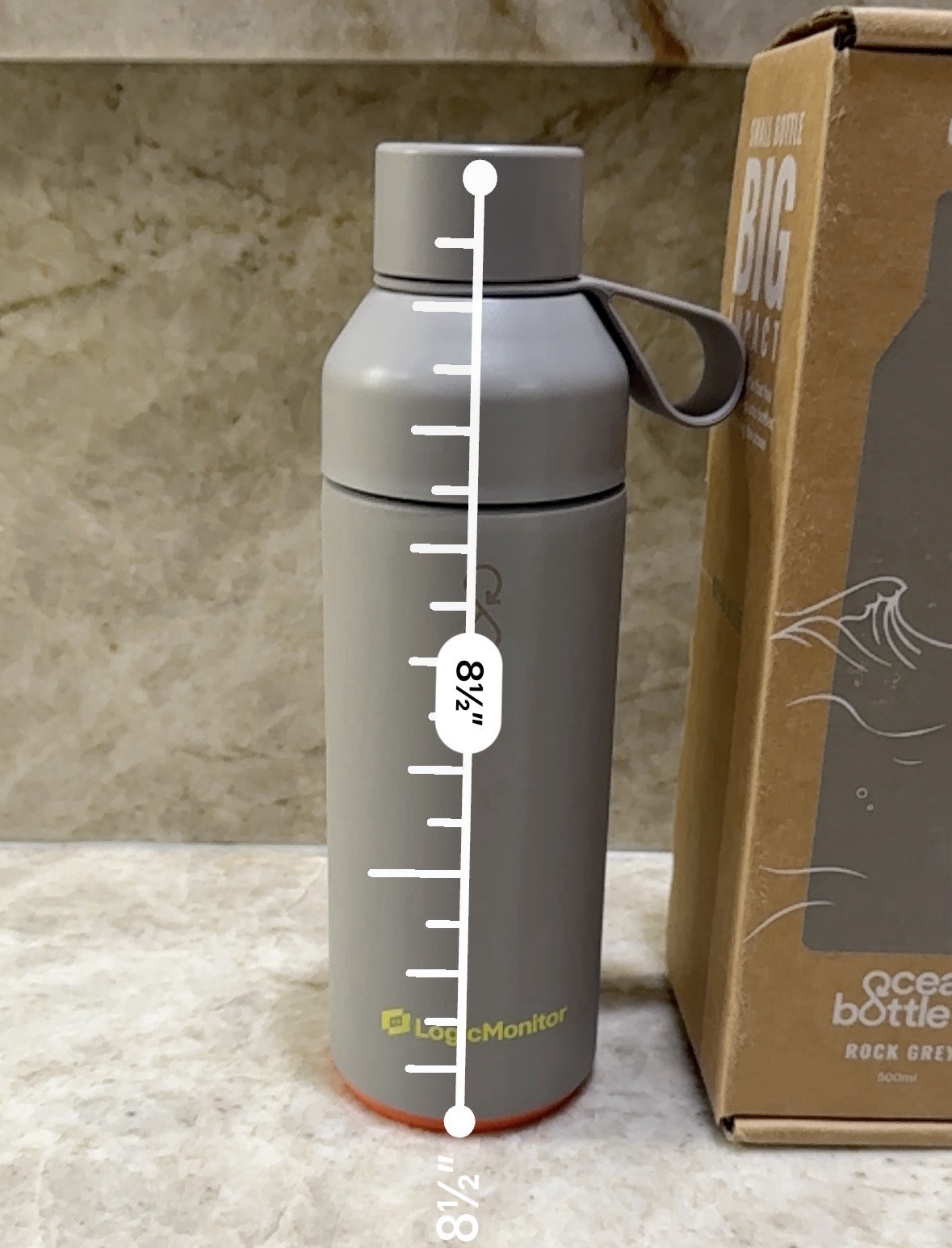 New Ocean Rock Water Bottle 500ML Travel Flask 16.9 Oz  Vacuum Insulated *Logo*