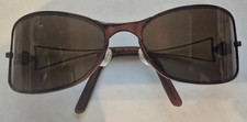 Vintage Rochas Wrap Metal Sunglasses Mod.9312 Size 70x15 Temple 130 Brown No Rx