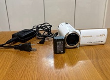 Panasonic HC-V520M HD Camcorder White 32GB Built-in 50x Optical Zoom Used