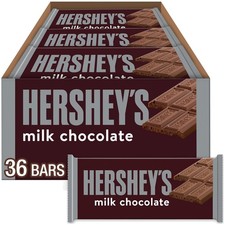 Hershey's Milk Chocolate Bars, 36 Individually Wrapped