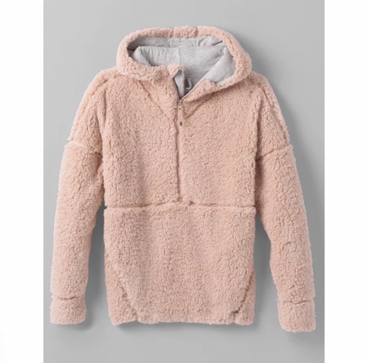 Prana Permafrost Pink Half Zip Sherpa Pullover XS