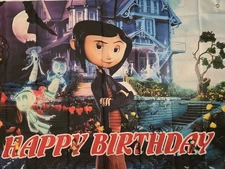 Coraline Birthday Party Decoration Party Supplies 38x58" Photo Backdrop Balloons