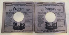 2 PERFECT 78rpm record sleeves 20s EX condition no tears