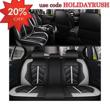 Waterproof Leather Car Seat Covers Front Rear Full Set For Toyota RAV4 2019-2023
