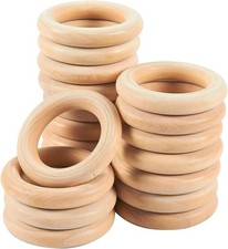 Napkin Rings, Unfinished Wooden Napkin Rings Buckles for Table Decorations, W...