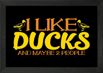 Duck Duckling Lover Joke Framed Wall Art Poster Canvas Print Picture