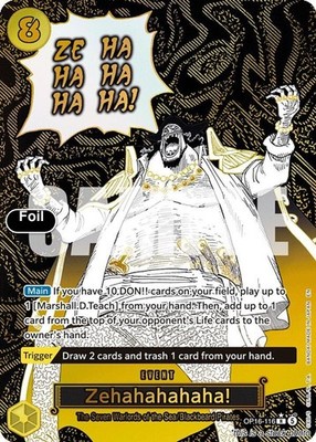 Zehahahahaha! (Alternate Art) [OP16 - OP16-116] - NM [Foil] TCG One Piece