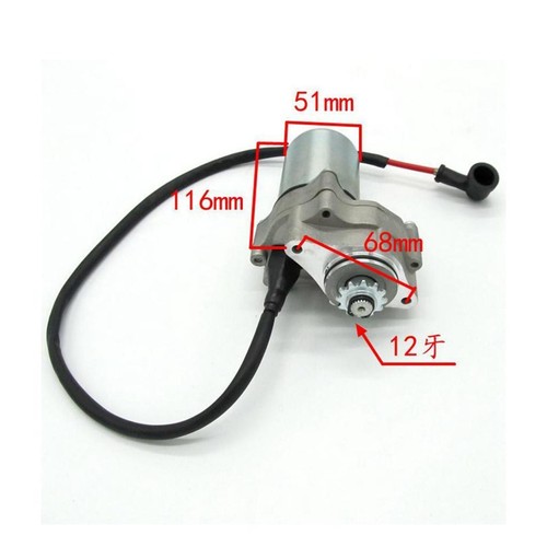 12T Electric Starter Motor for 50cc 70cc 90cc 110cc 125cc Chinese - Afbeelding 2 van 2