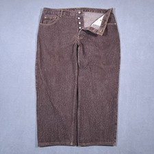 Vintage Levi's 501xx Brown Jeans Made in USA Men's 40x25 Button Fly Hemmed