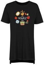 Personalised Happy Nowruz Half-Sin Table Nightie Womens Night Shirt