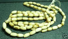 100 BUFFALO Bone / Horn Hairpipe ANTIQUE BEADS 1/2 inch bead
