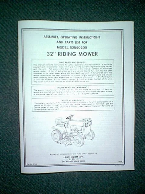 Dynamark lawn mower manual deals