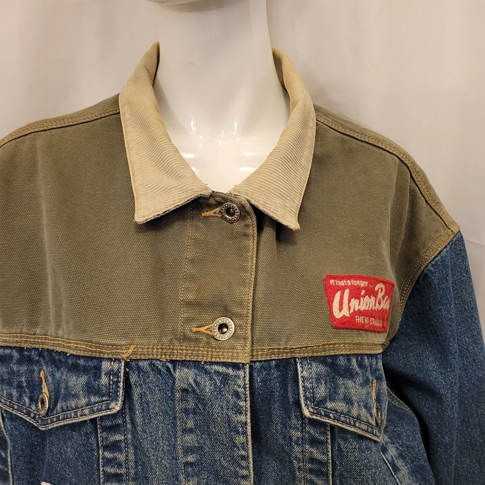 UnionBay Trucker Chaqueta Mujer Grande Azul Denim Pana Cuello Sanforizado De Colección Foto 2 de 4