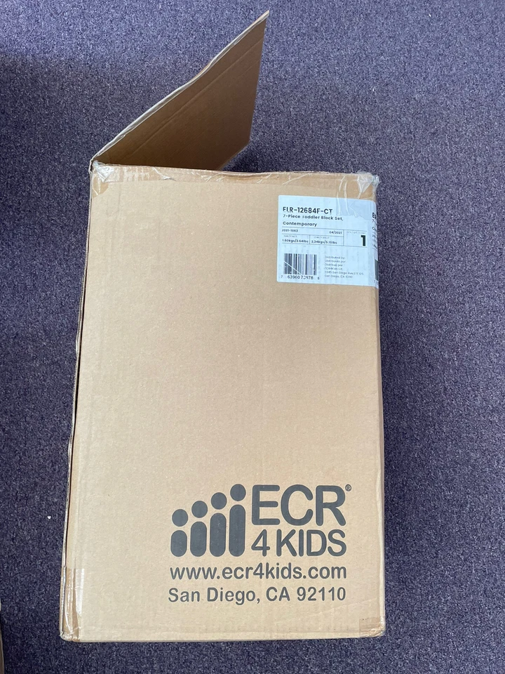 ECR4Kids Soft Zone Big Foam Contemporary Stacking Play Blocks for Kids 7 Pc - Image 2 of 3