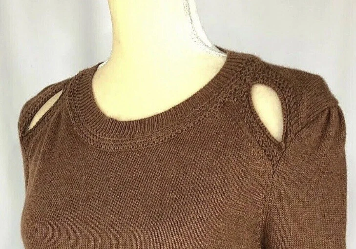 Suéter Pullover Chelsea Violeta Mujer Mediano Algodón Agujero para Llave Marrón Arcilla Nuevo Foto 2 de 4