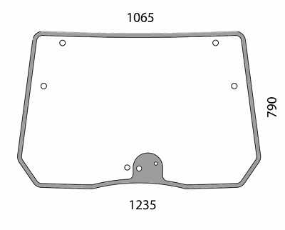 Frontscheibe B hohe Kabine - Same 0.016.8529.0/10; 0.019.9137.0 - Kabine Agrofar