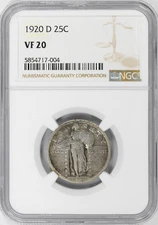1920-D Standing Liberty Quarter NGC VF20