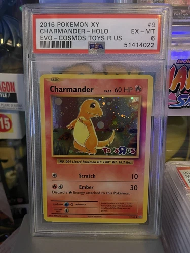 Pokemon 2016 Toys R US Charmander #9 Holo PSA 6
