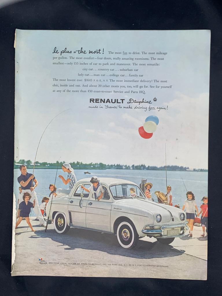 Magazine Ad* 1958 Renault Dauphine eBay
