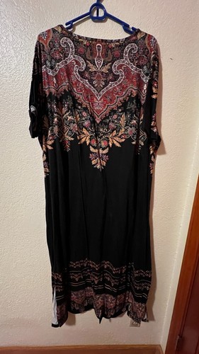 Preowned Women Bohemian Tunic Kimono Long Maxi Party Dress Plus Size 5XL - Picture 11 of 11