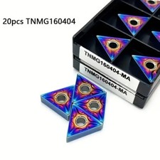 20pcs TNMG331 TNMG160404-MA Carbide Inserts Nano-Blue Coating Insert is Suitable