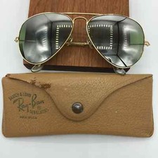Vintage B L Ray Ban USA 1/10 12K GF 58mm DGM Mirrored Lens Aviator