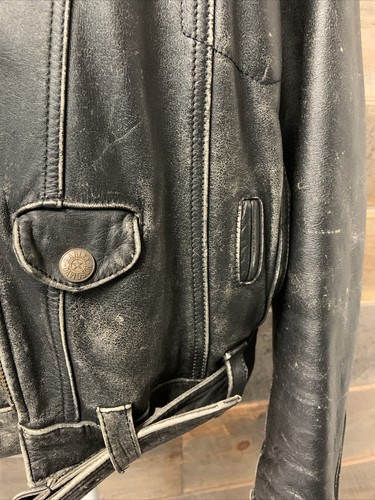 Vintage Harley Davidson Leather Moto Drifter Jacket Metal Masterpieces VTG - Picture 5 of 12