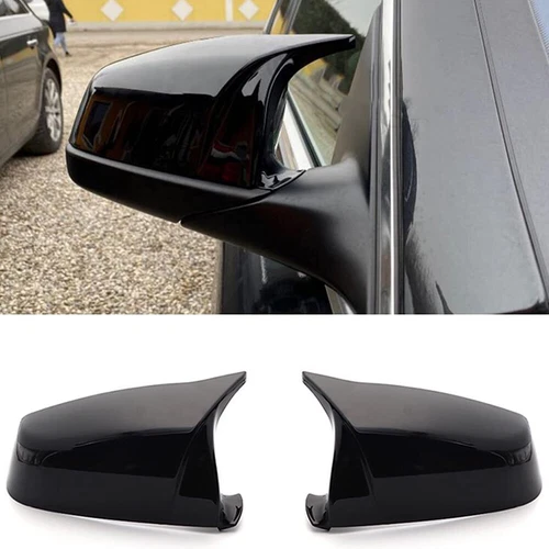 Gloss Black Mirror Cover Cap For BMW 5 6 7 Series E60 E63 LCI F10 F12 F01 F06
