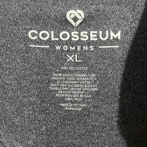 FLORIDA STATE SEMINOLES FSU 1/4 ZIP SHIRT WOMEN’S XL COLOSSEUM GRAY LONG SLEEVE - Picture 3 of 8