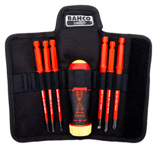Bahco 808062 6 Piece VDE Insulated Interchangeable Ratcheting Screwdriver Set