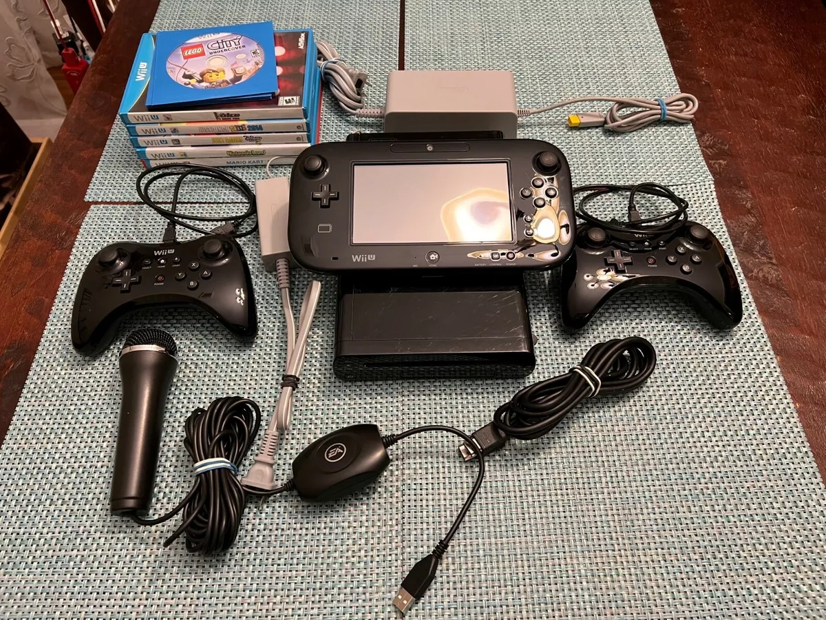 Nintendo Wii U 32GB 9 Game Bundle LEGO MARIOKART 8 Pro