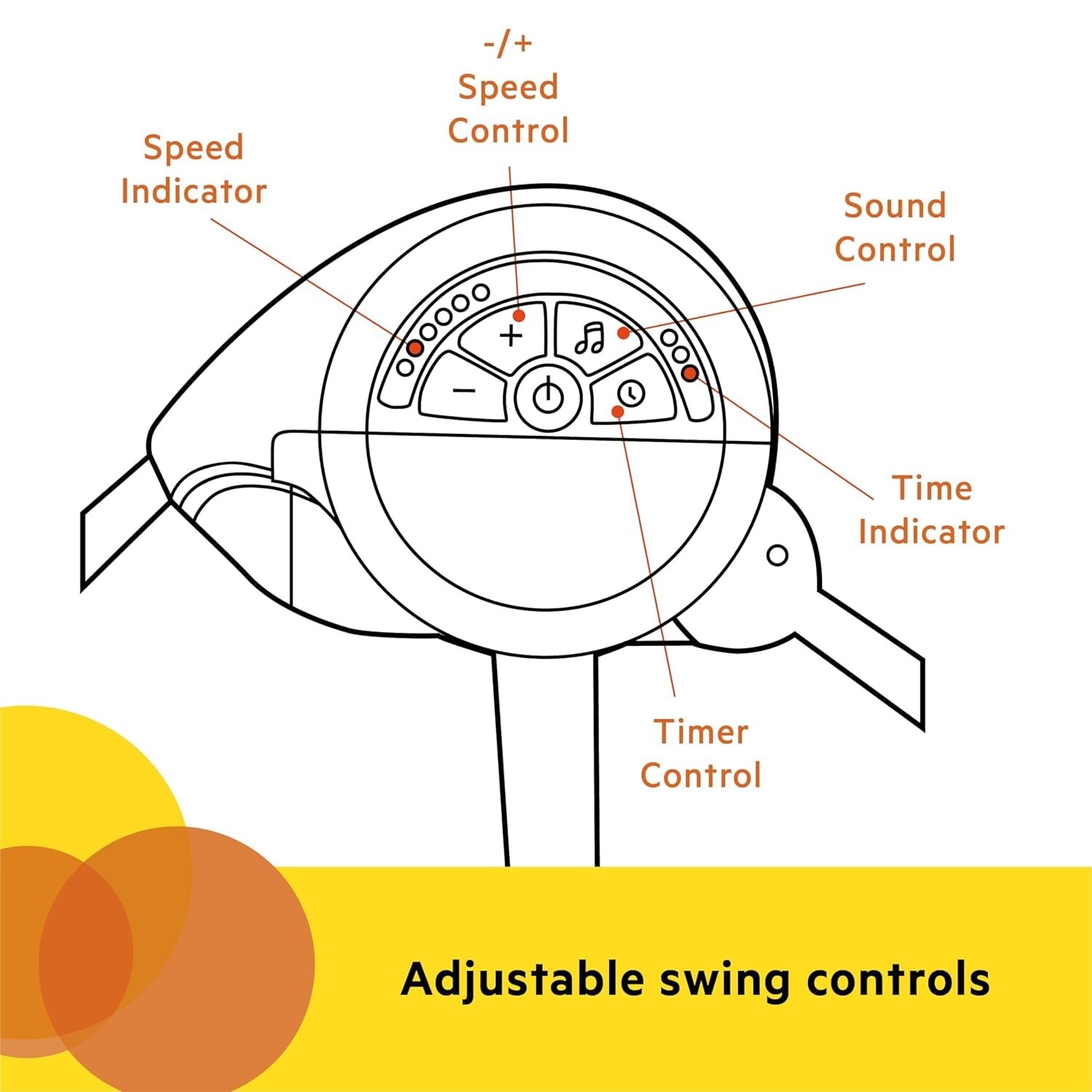 Playful Paradise Automatic Baby Swing with Music - Compact & Lightweight