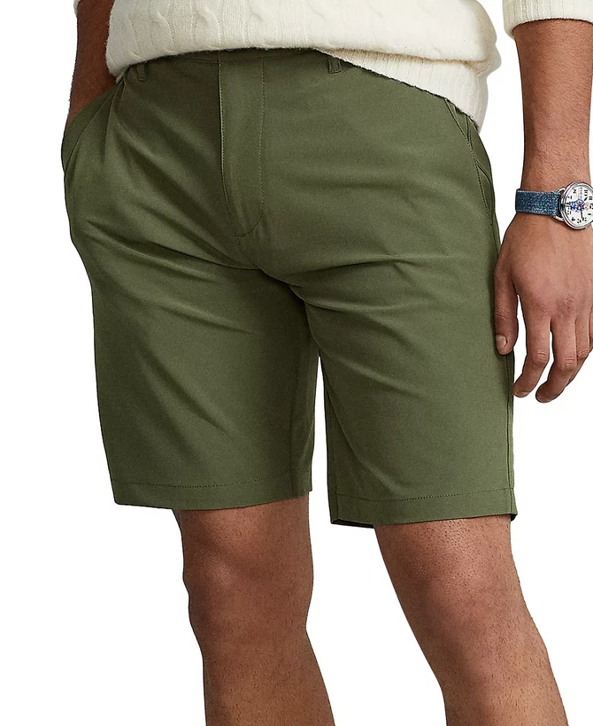 $89.50 Polo Ralph Lauren Men's 9.5-Inch Beach Shorts, Olive, Size 32