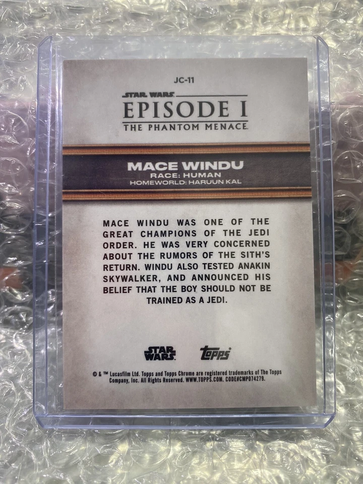 2024 Topps Chrome Star Wars Sapphire Edition Mace Windu 029/100 - Image 2 of 2
