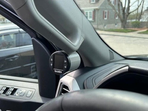 15 22 Ford F150 250 350 Left Side Handle Pillar Single Gauge Pod Mount Gray - Picture 5 of 9