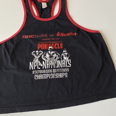NPC Elite National Physique Committee Bodybuilding tank Vintage USA Large 2002