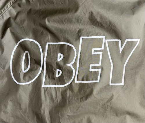 Rare Obey Coach Jacket Windbreaker Sz L - Picture 2 of 5