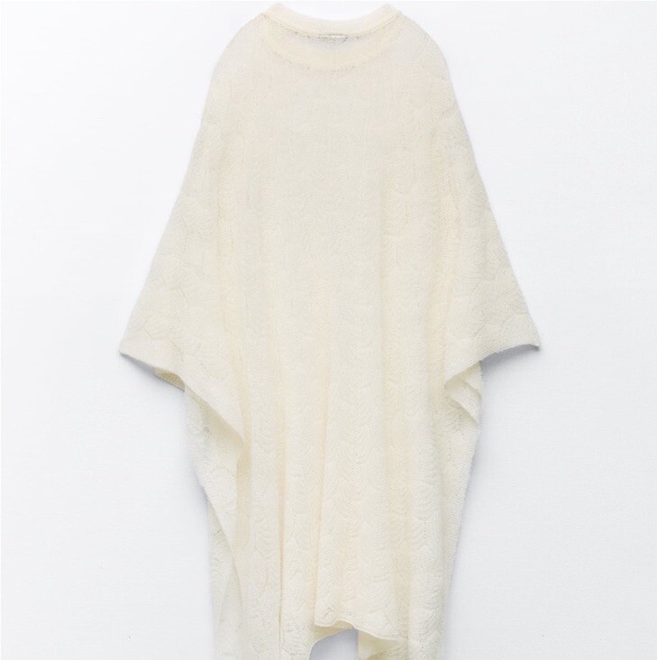 Zara Open Work Knit Cape image 6