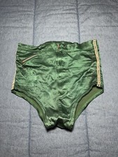 Vintage 1950s Swimaway Green Zip Fly High Waist Trunks 25  