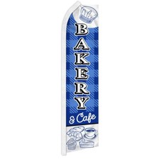 "BAKERY  CAFE" advertising super flag swooper banner business sign food pastry