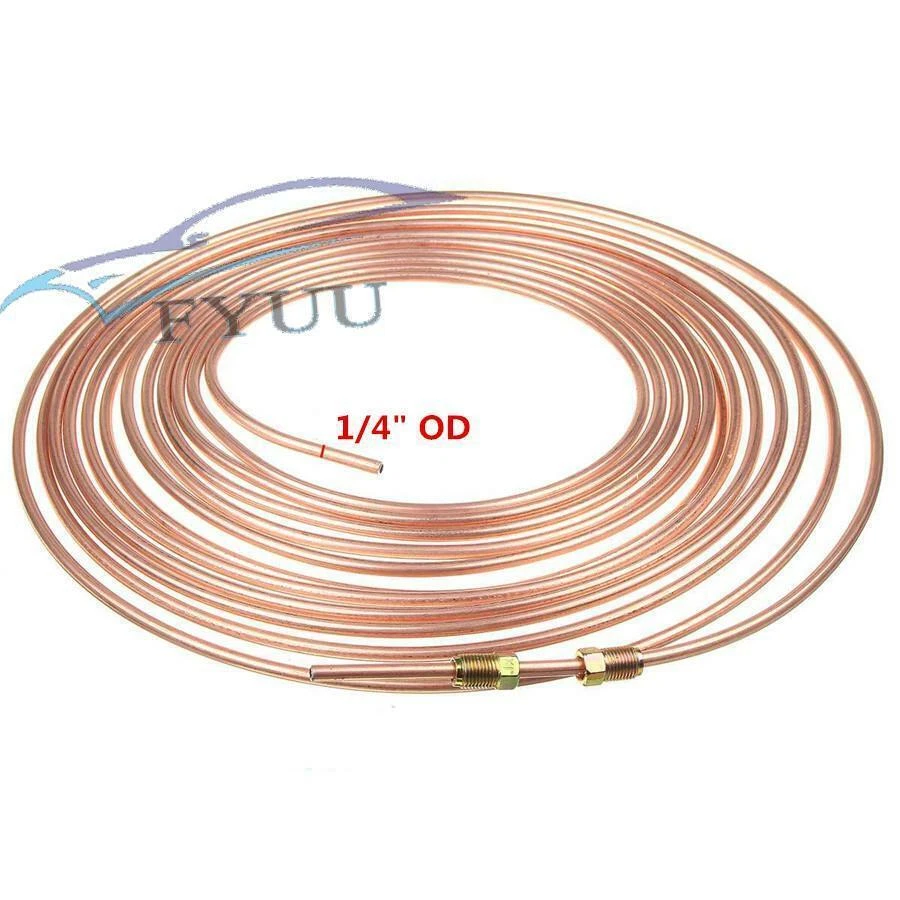 1/4 in.OD Roll Brake Line Tubing Kit & Fittings For Fuel & Transmission Systems Foto 2 de 4