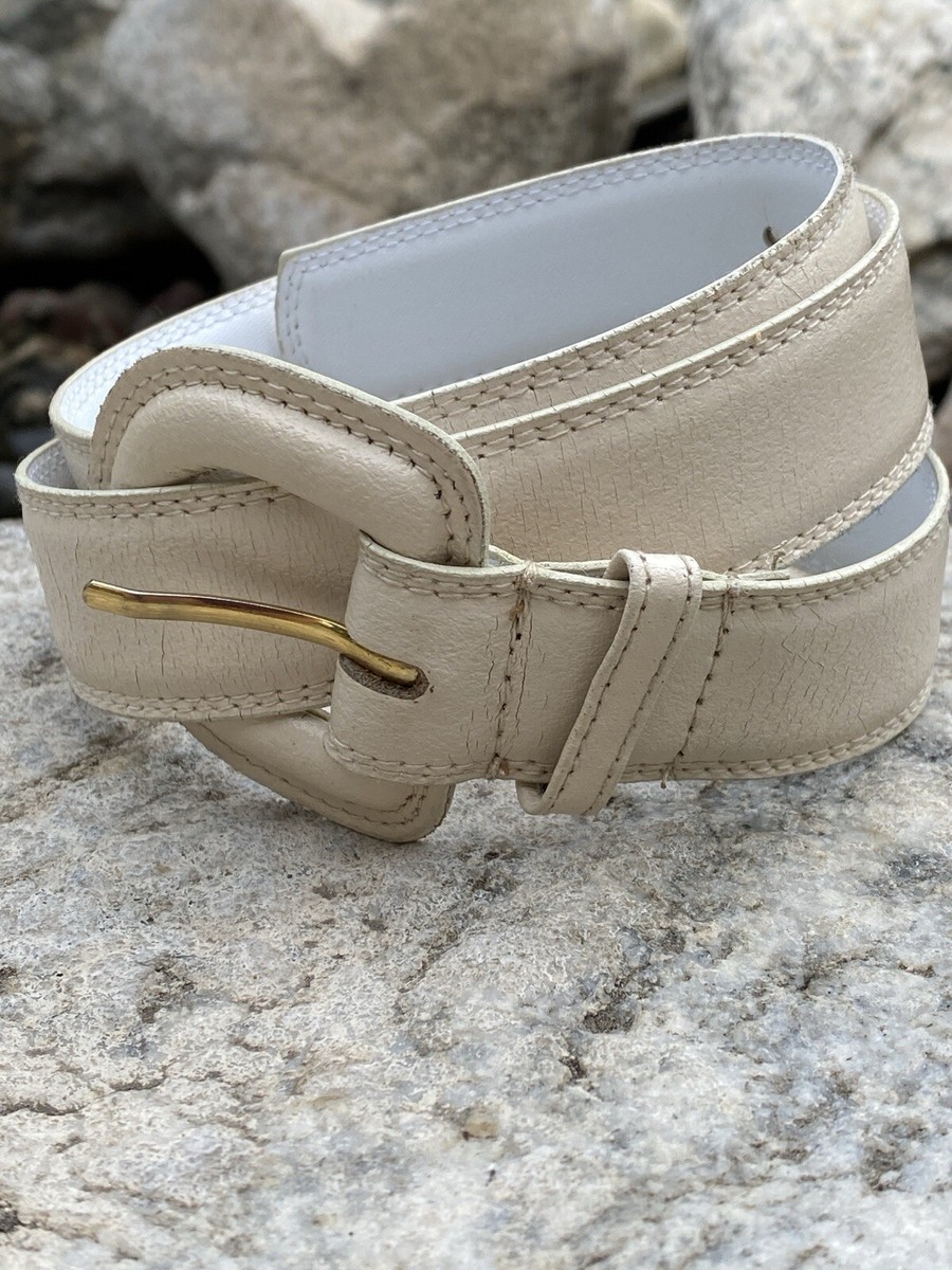 Vintage Fob Trading Leather Belt Style #6200 Beige Medium | eBay display picture 1