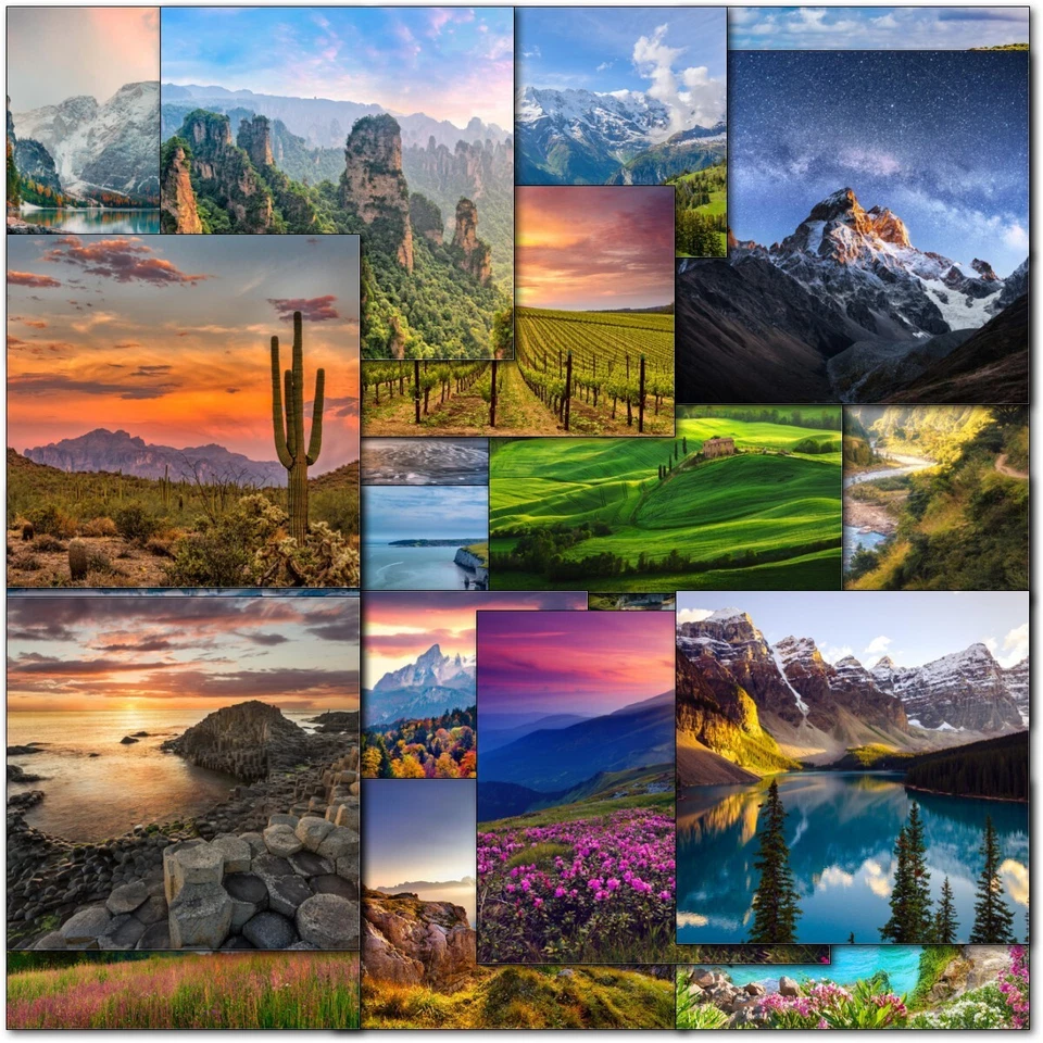 Doodlecards Pack of 20 Landscape Blank Cards Hiking Walking Mountains Birthday - Image 2 of 4