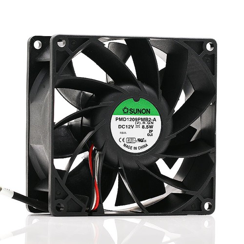1PC 2-pin dual ball cooling fan PMD1209PMB2-A (2) .R.GN 12V 8.5W 9238 9CM - Picture 1 of 5
